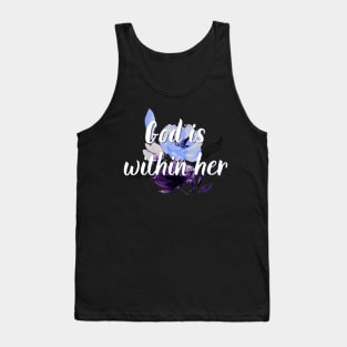 God Is Within Her Women's Bible Verse Christian Woman Motivational Quote Tank Top